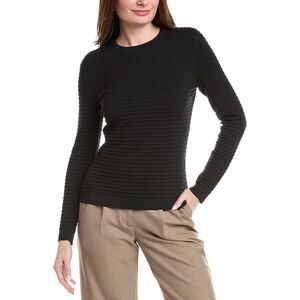 Akris Womens Wool & Silk-Blend Top, Black